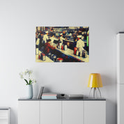 Retro Styled Diner Scene Diner Painting Canvas