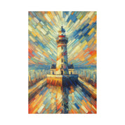 Lighthouse Whispers Coastal Wall Art Lighthouse Painting Canvas