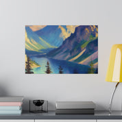 Symphony in Sienna Mountain Landscape Painting Canvas