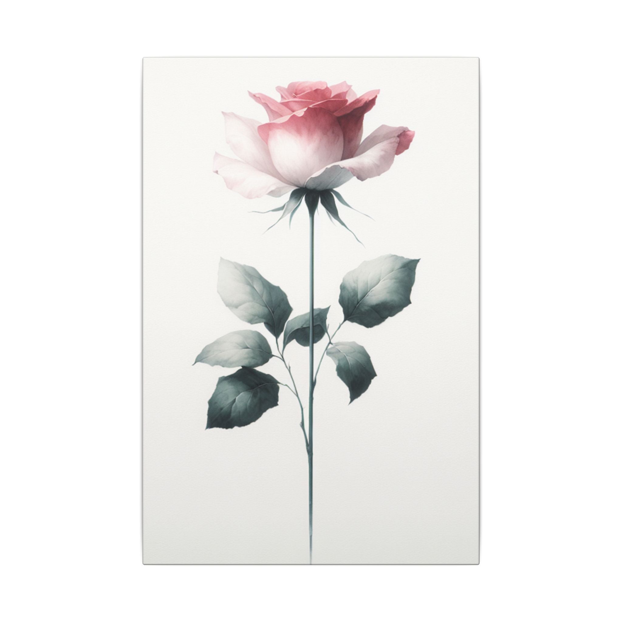Minimalist Rose Flower Canvas