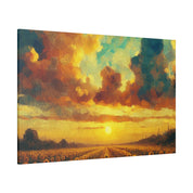 Country Serenity Floral Wall Art Sunflower Painting Canvas