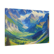 Majestic Valley Mountain Landscape Painting Canvas