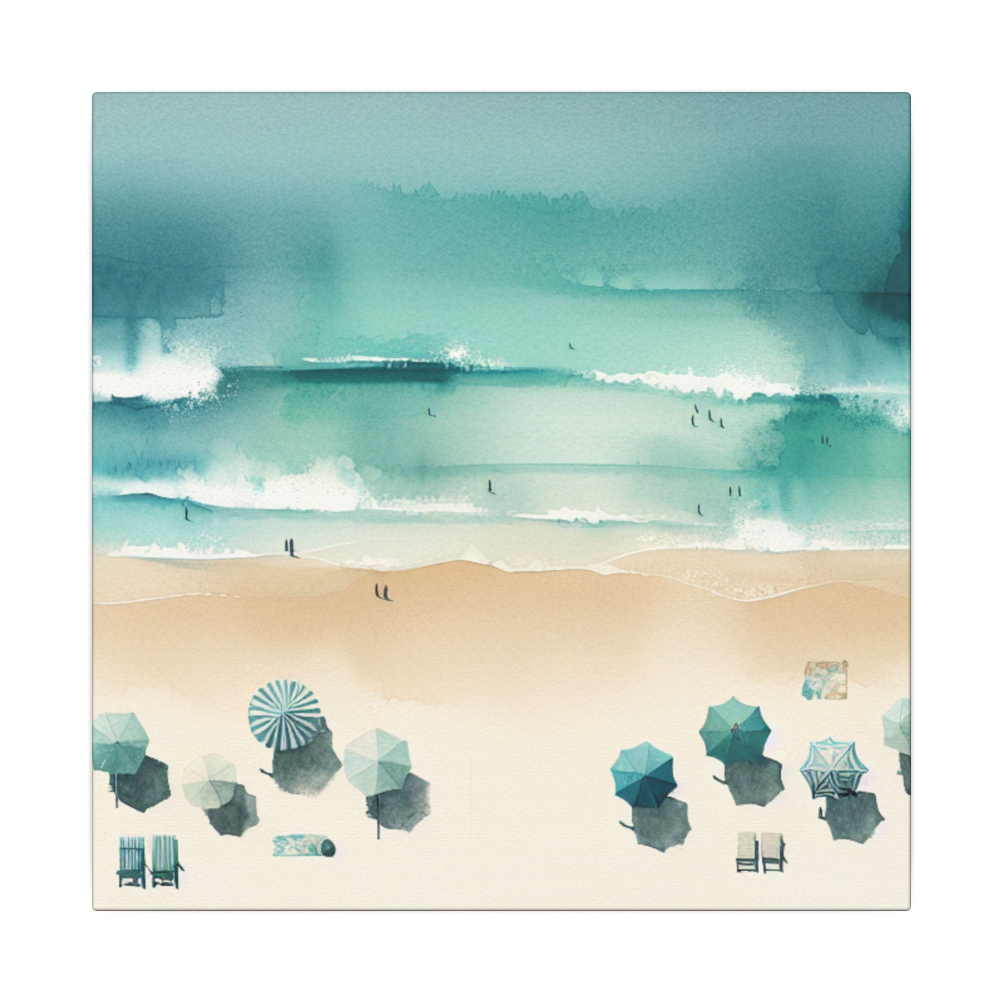 Aerial Shoreline View Canvas