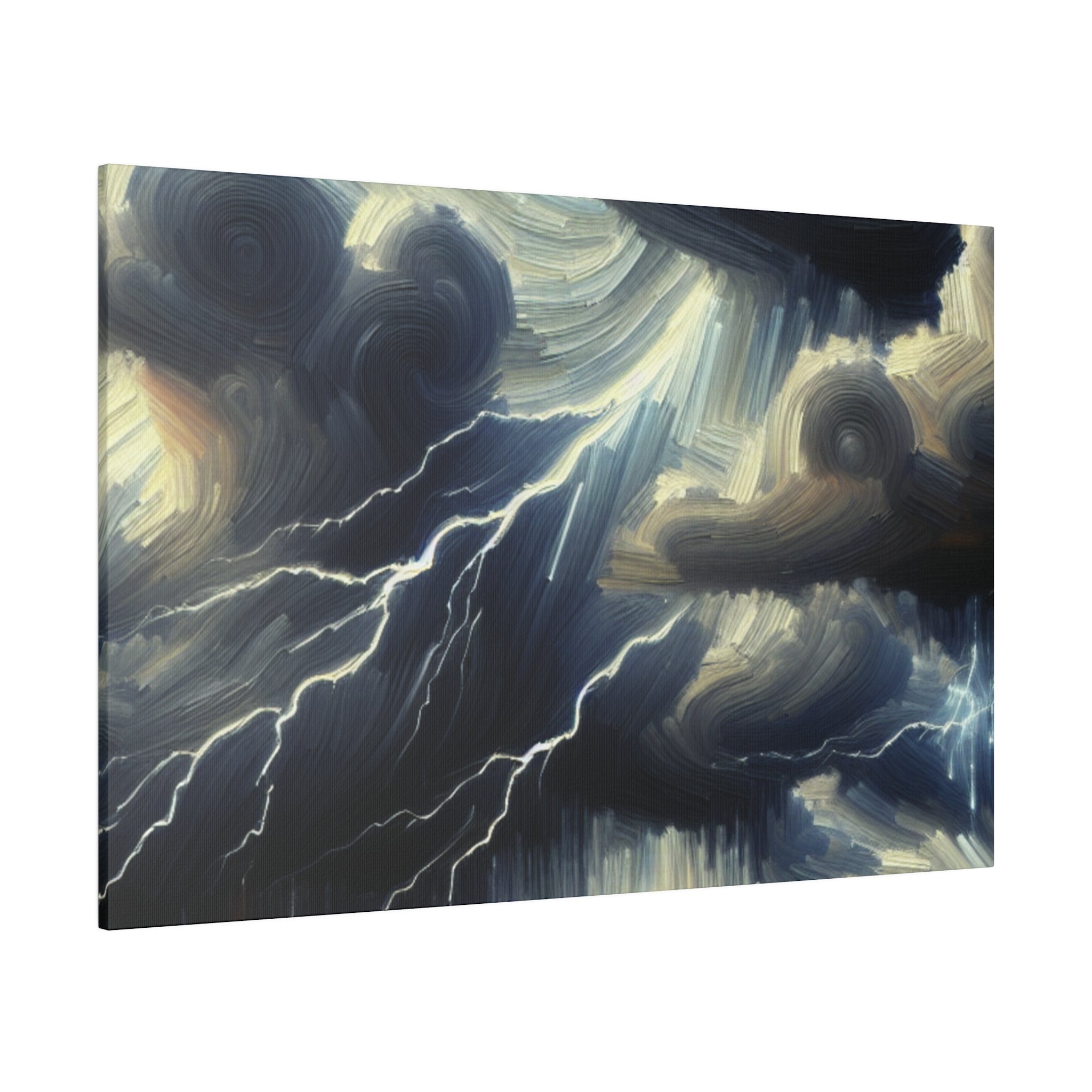 Tempest Heavens Masterpiece Lightning Painting Canvas