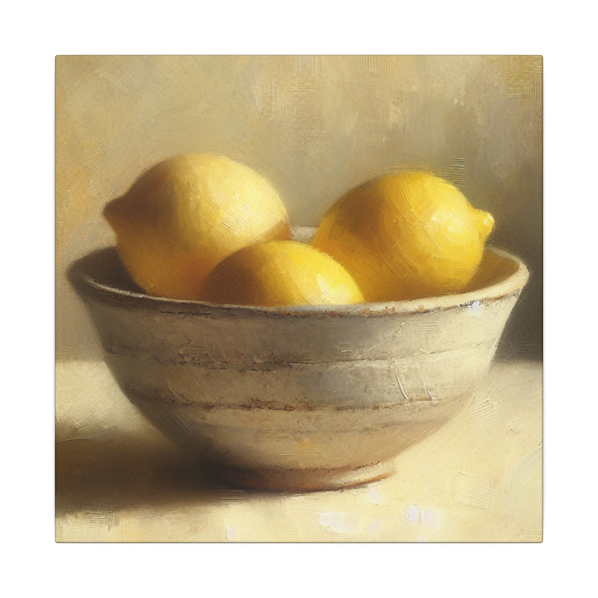Lemons in Still Life Canvas