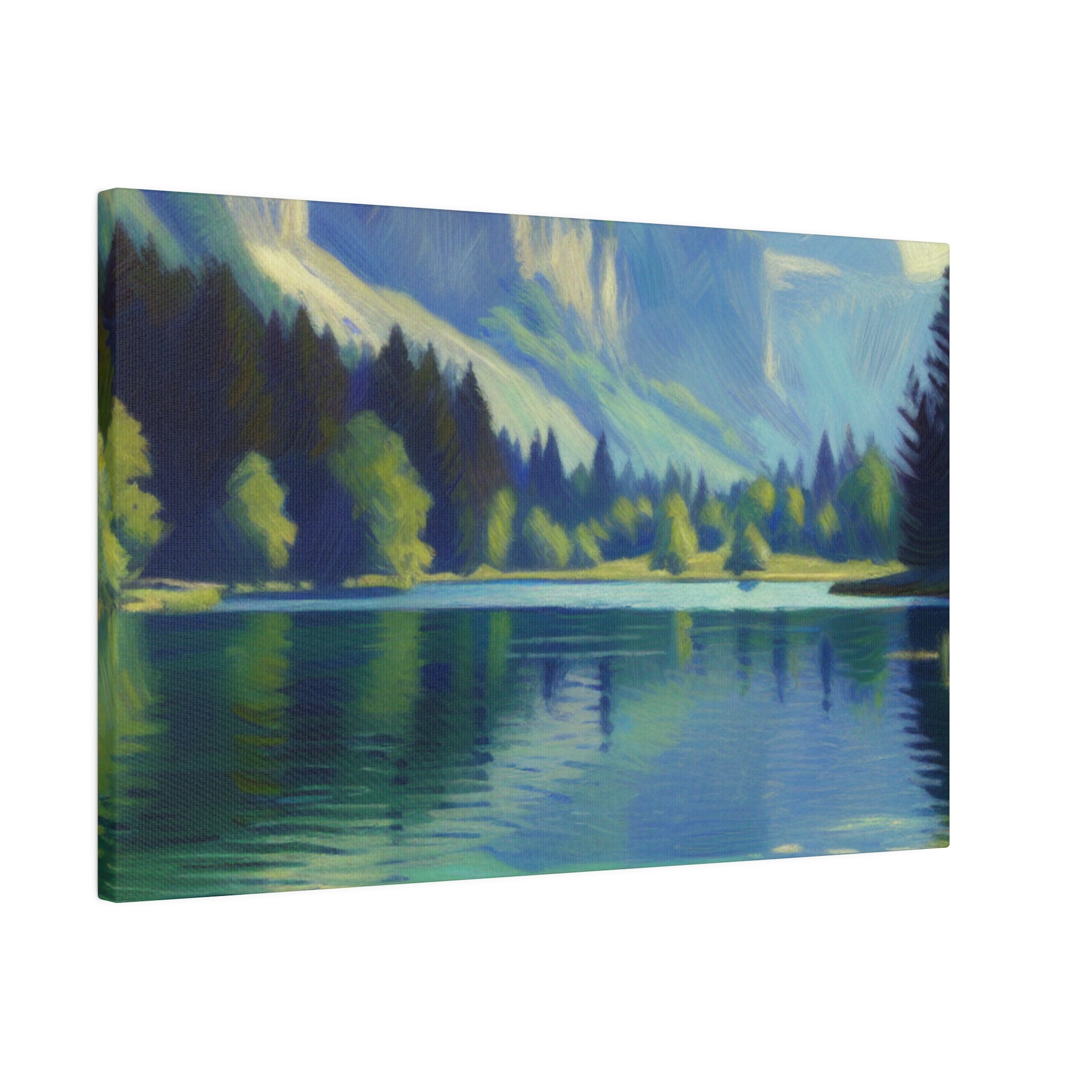 Tranquil Lake Serenity Lake Painting Canvas