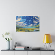 Peaks In Daylight Mountain Landscape Painting Canvas