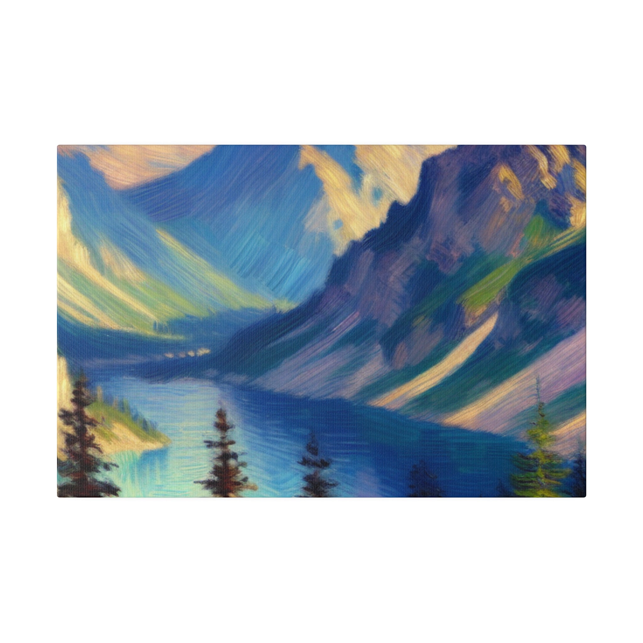 Symphony in Sienna Mountain Landscape Painting Canvas