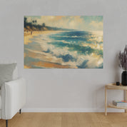 Tranquil Beachscape Beach Painting Canvas