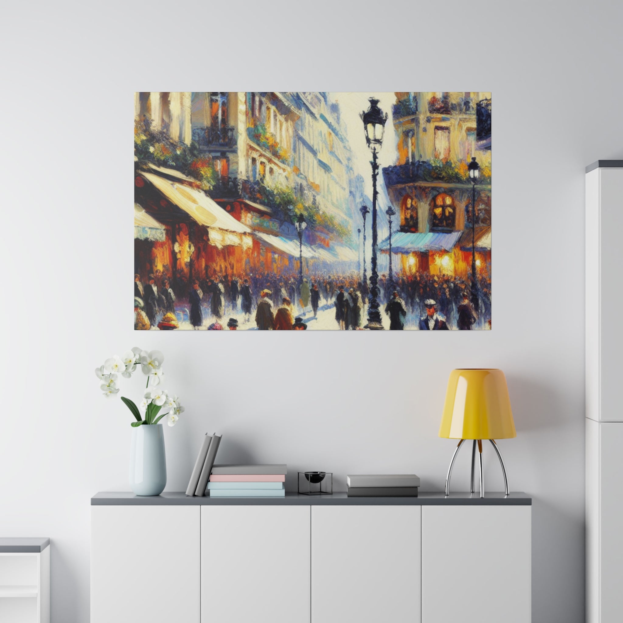 Riviera Reverie Blend French Street Painting Canvas