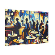 Old Time Expressionist European Cafe Artwork Canvas