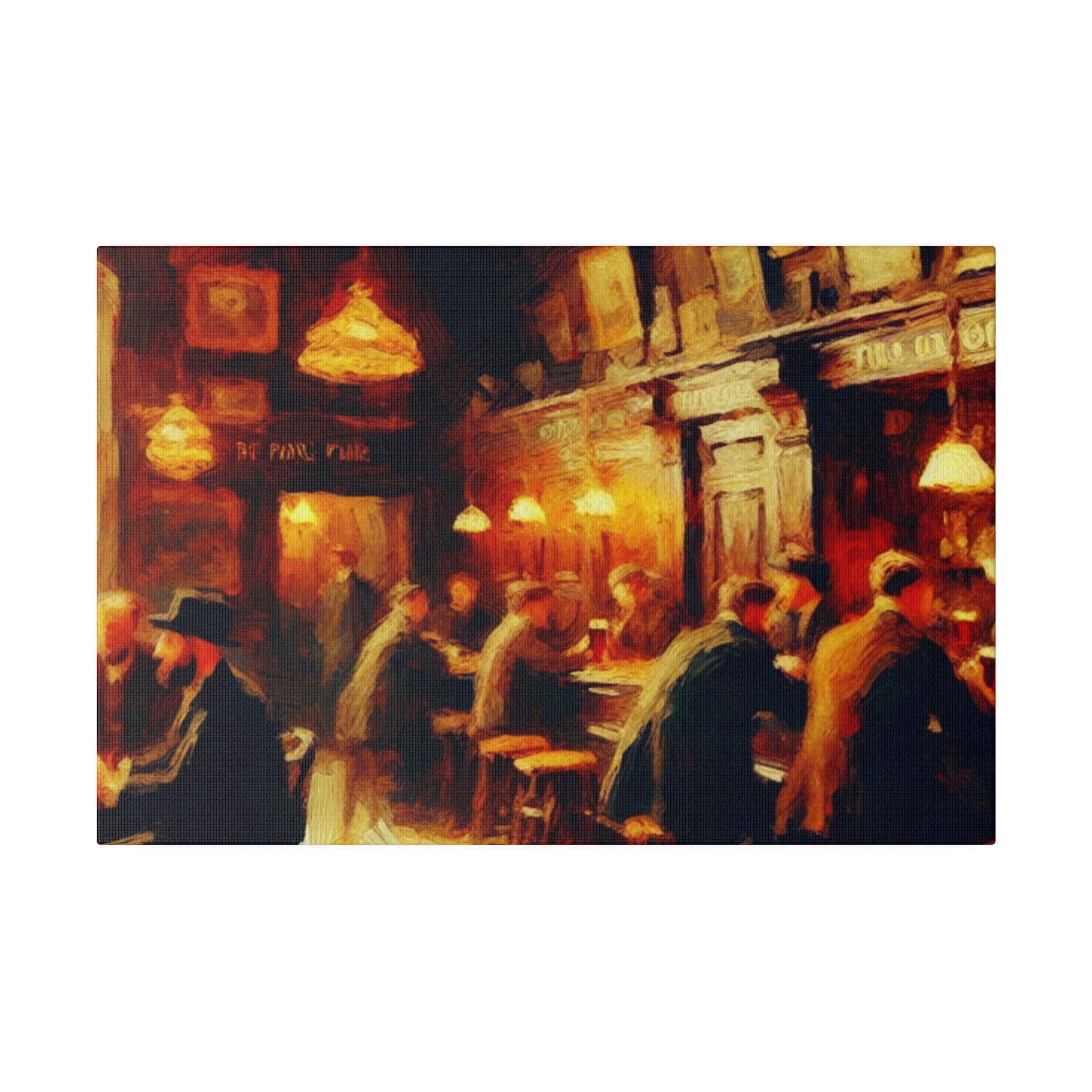 Emerald Harmony Irish Pub Bar Art Canvas