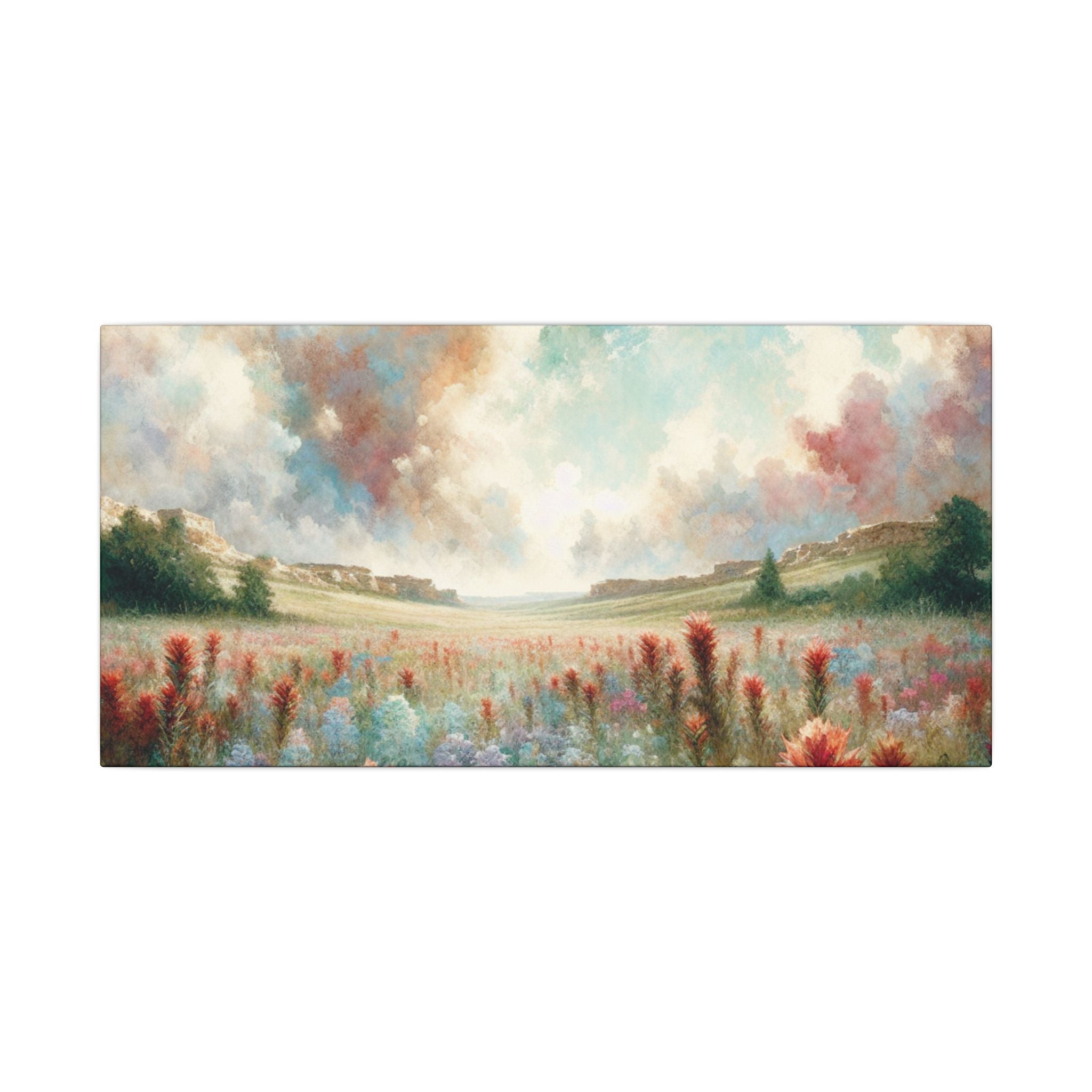 Field of Indian Paintbrush Canvas