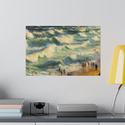 Sun-Soaked Sand Vintage Beach Painting Canvas