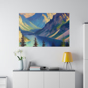 Symphony in Sienna Mountain Landscape Painting Canvas