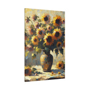 Blossom Nostalgia Flowers In Vase Sunflower Painting Canvas