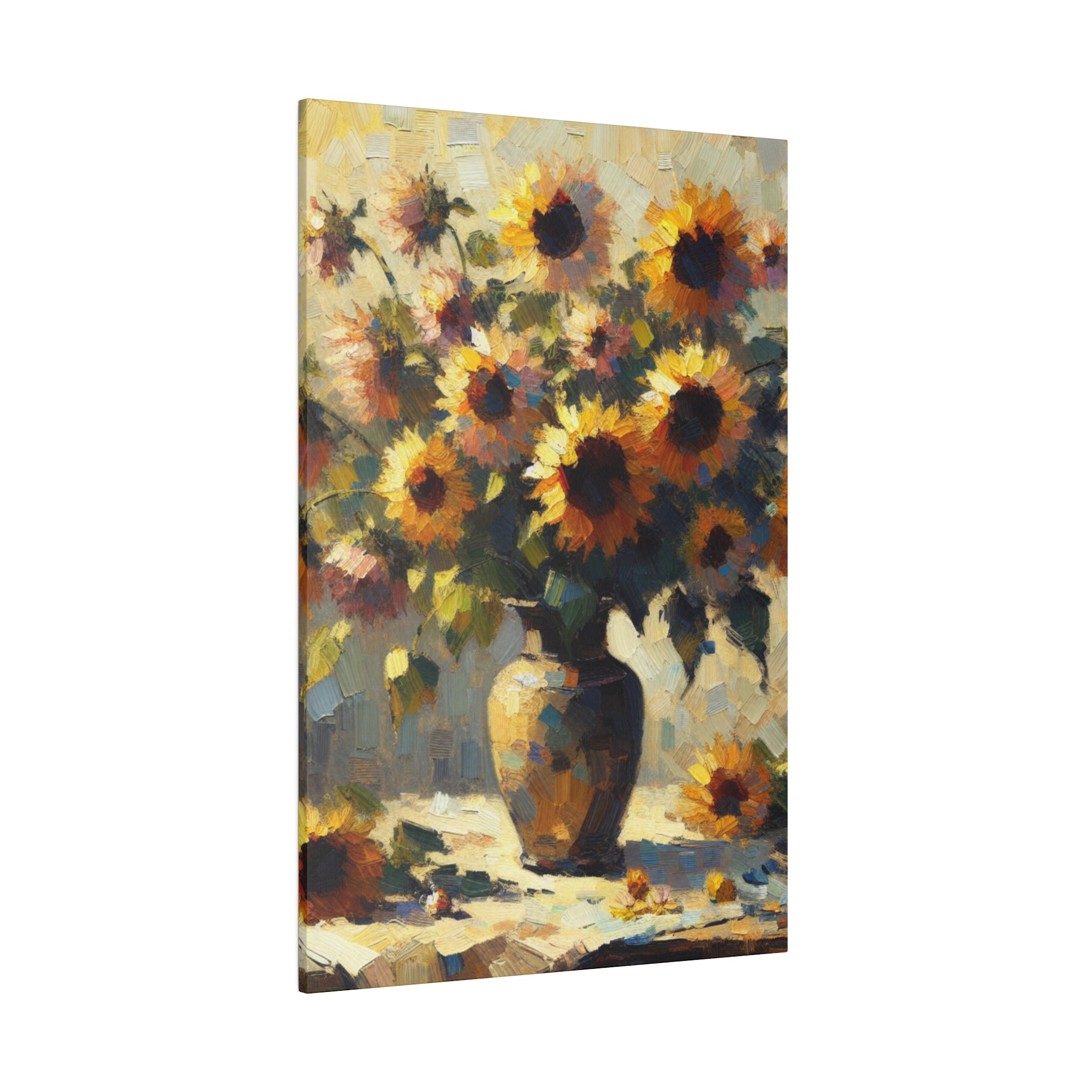 Blossom Nostalgia Flowers In Vase Sunflower Painting Canvas