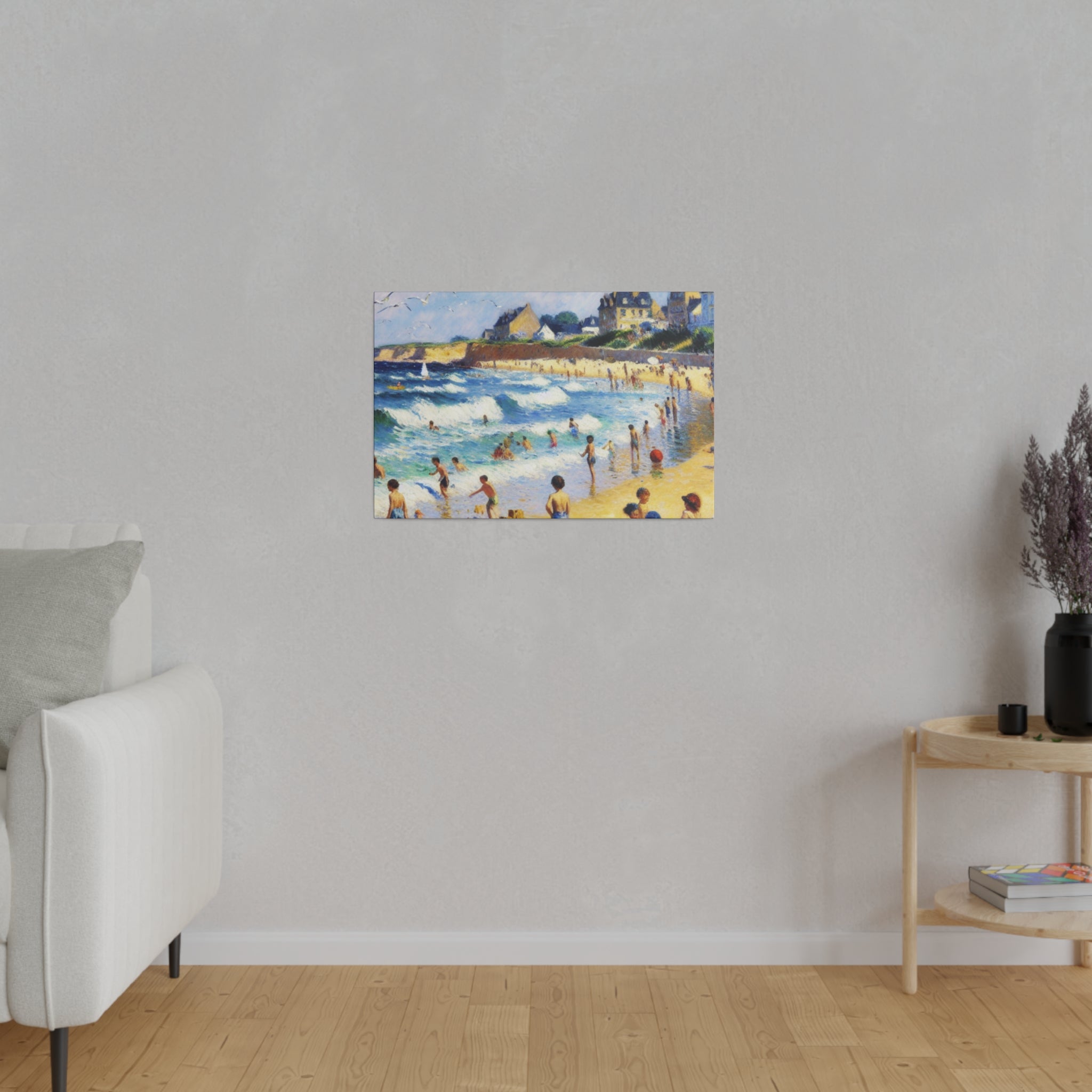 Seaside Serenity Coastal Decor Beach Painting Canvas