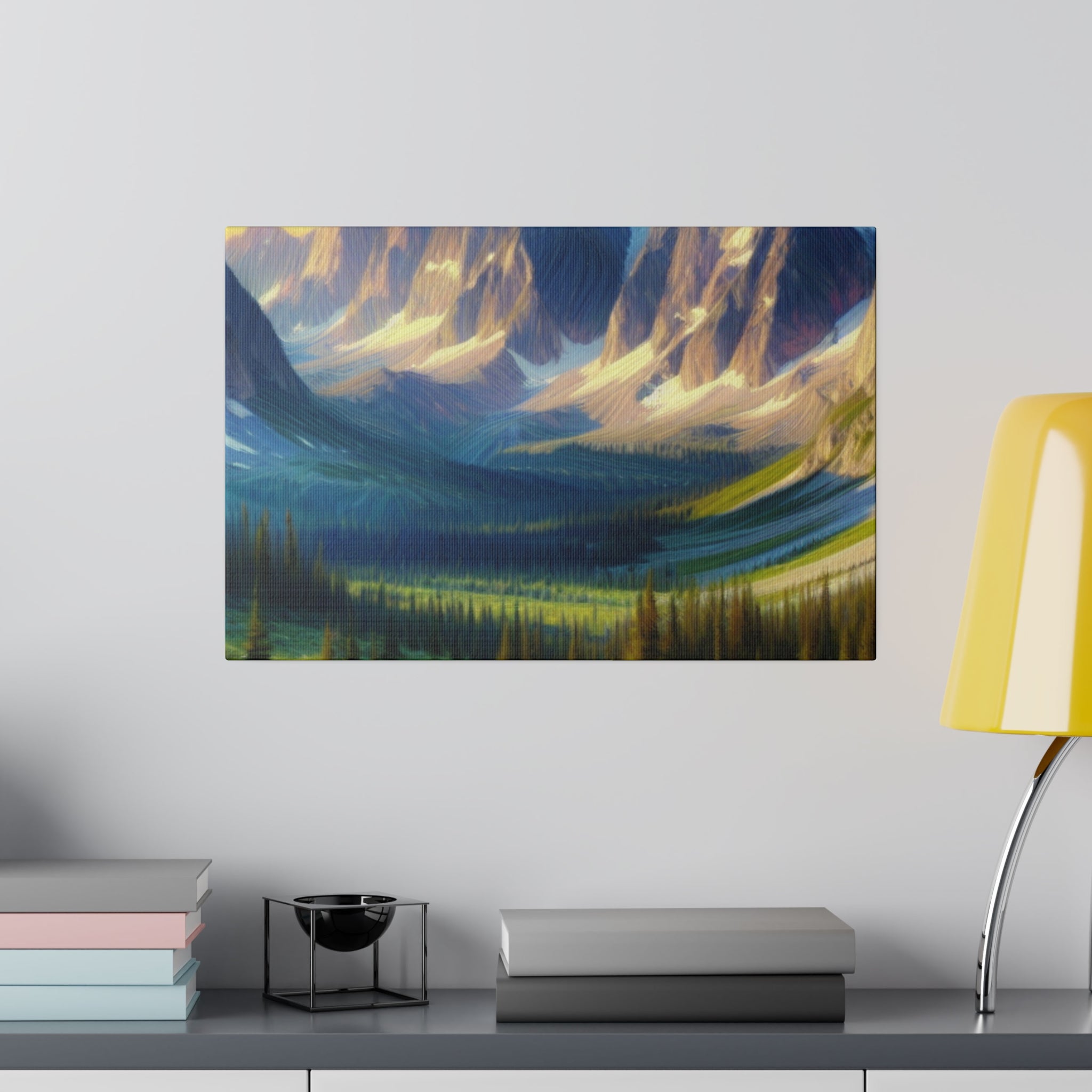 Mystic Mountain Symphony Mountain Landscape Painting Canvas