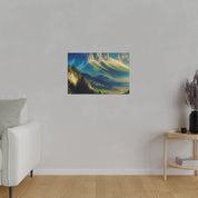 Majesty of Alpine Valley Mountain Landscape Painting Canvas