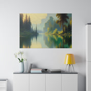 Serene Lake Melody Lake Painting Canvas