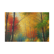 Autumnal Symphony Blaze Fall Painting Canvas