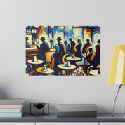 Old Time Expressionist European Cafe Artwork Canvas