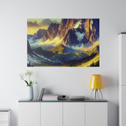 Mountain Whispers at Dusk Mountain Landscape Painting Canvas