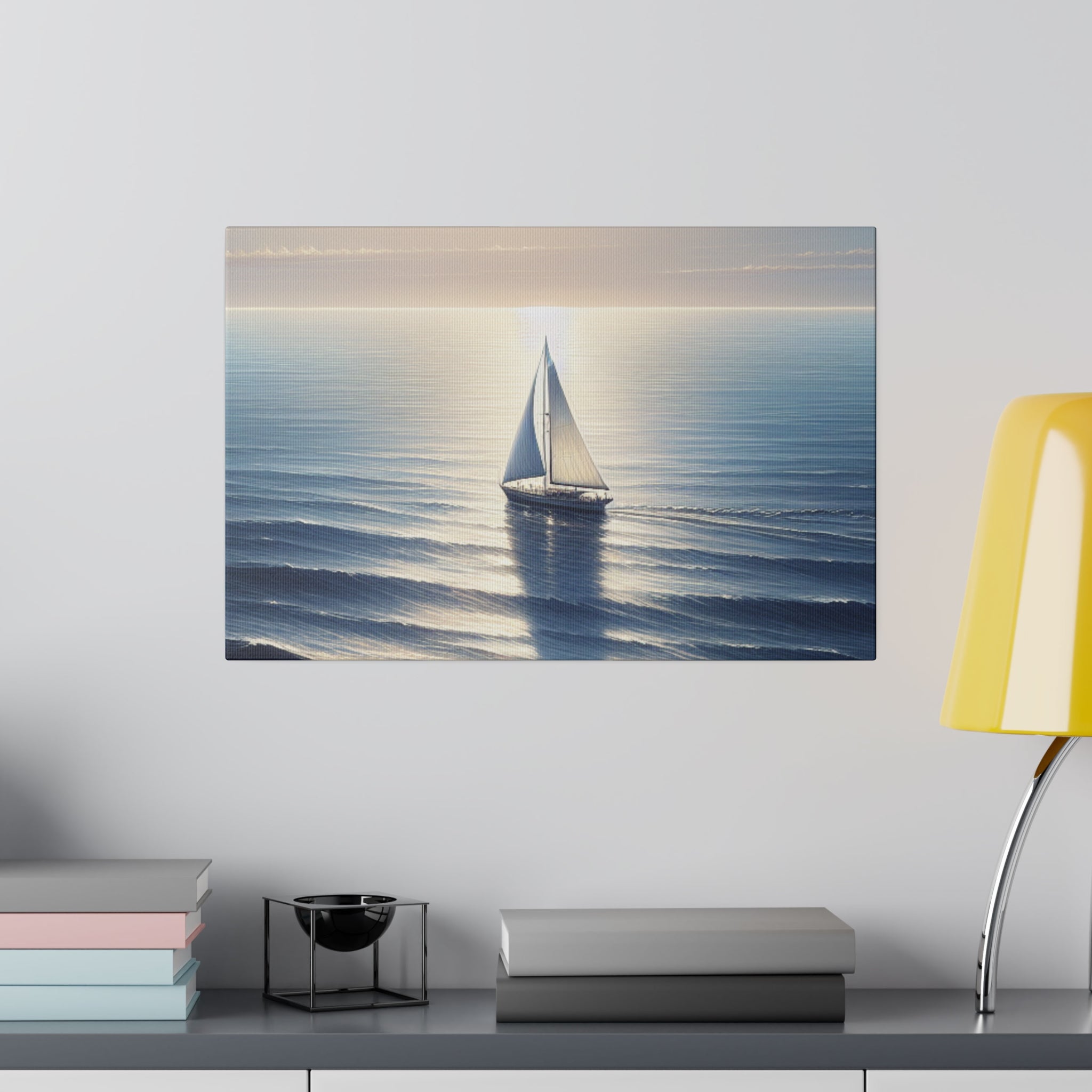 Nautical Embrace Sailboat Painting Canvas