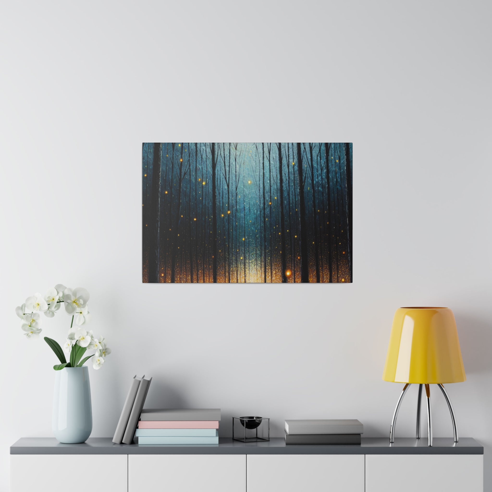 Forest Painting | Firefly Forest Landscape Canvas