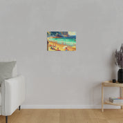 Vintage Coastal Reverie Beach Landscape Painting Canvas