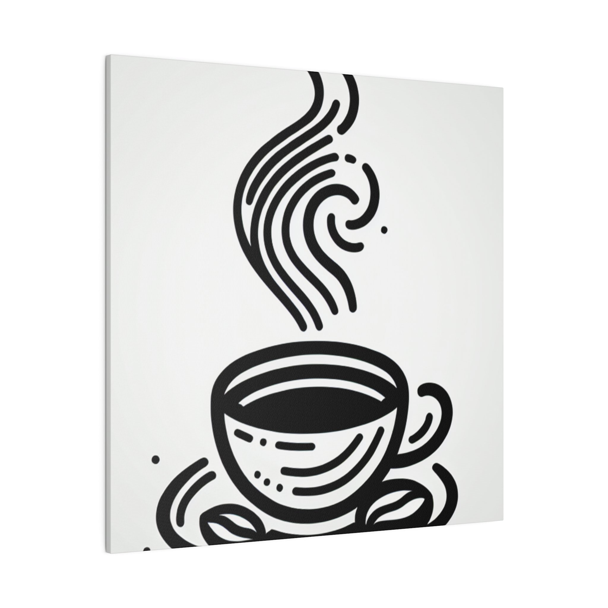 Simplicity in Sips Minimalist Coffee Art Canvas