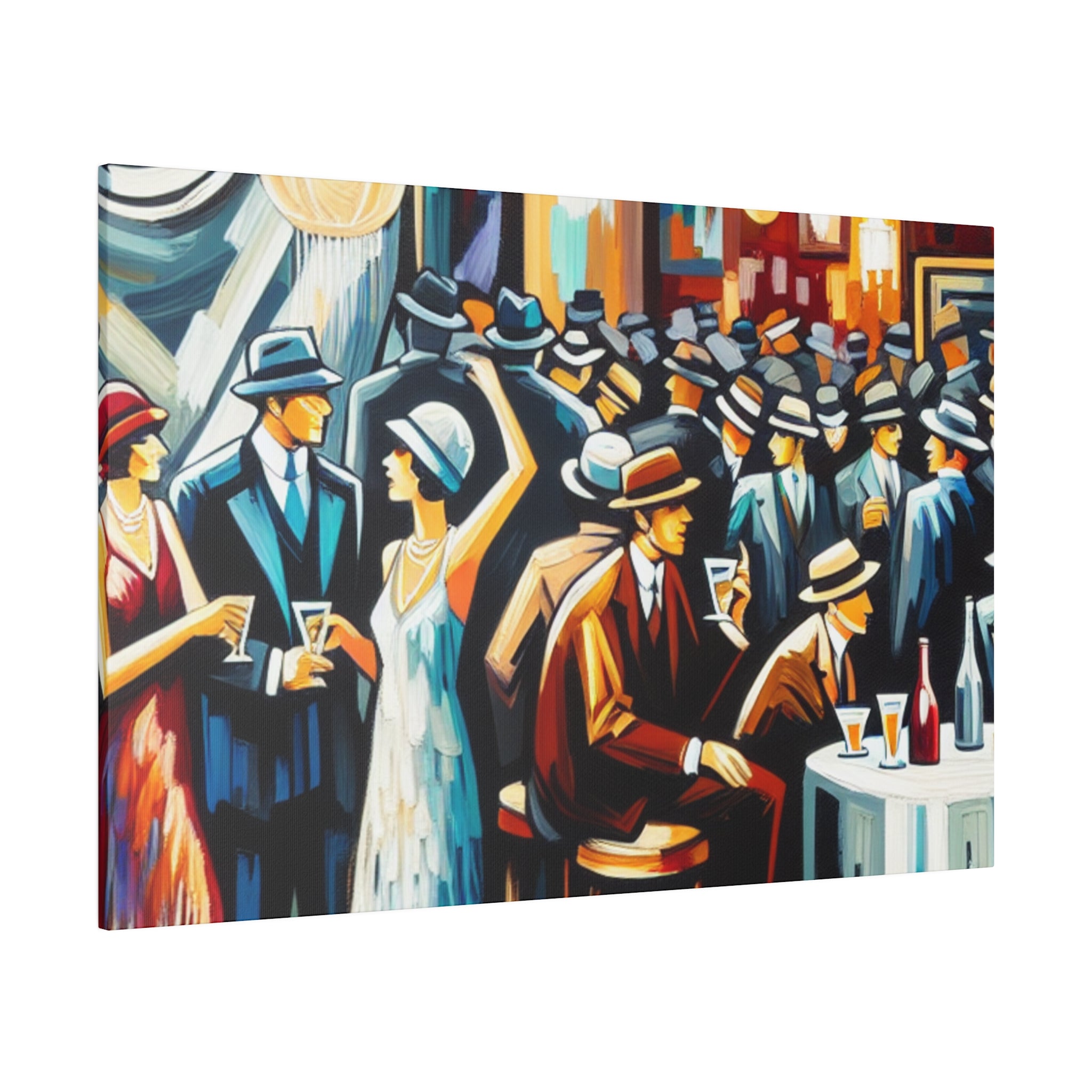 Roaring Twenties Retro Speakeasy Bar Art Canvas