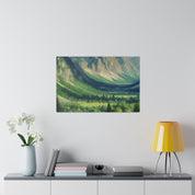 Whispering Peaks Vista Mountain Landscape Painting Canvas