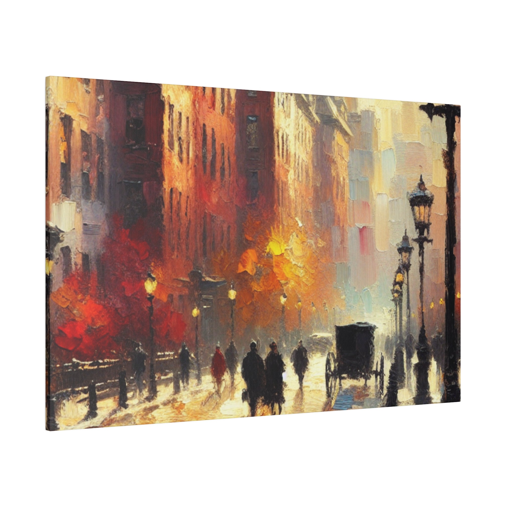 Boston Prism Portrayal Boston Street Painting Canvas