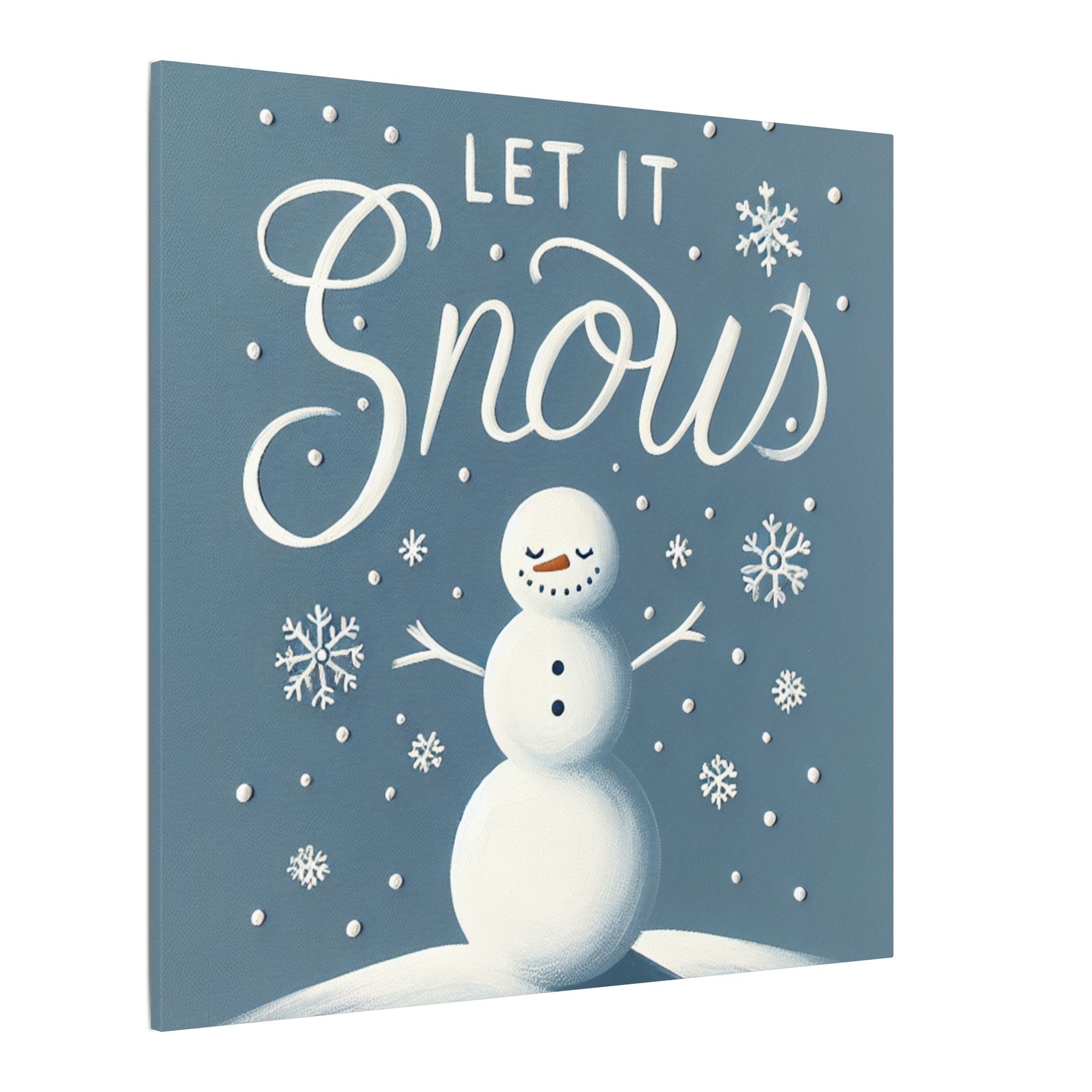Let It Snow Snowman Canvas