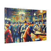 Jazz Hush Hideaway 1920s Prohibition Retro Speakeasy Bar Art Canvas