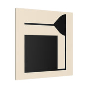 Black and Beige Minimalist Geometric Art Canvas