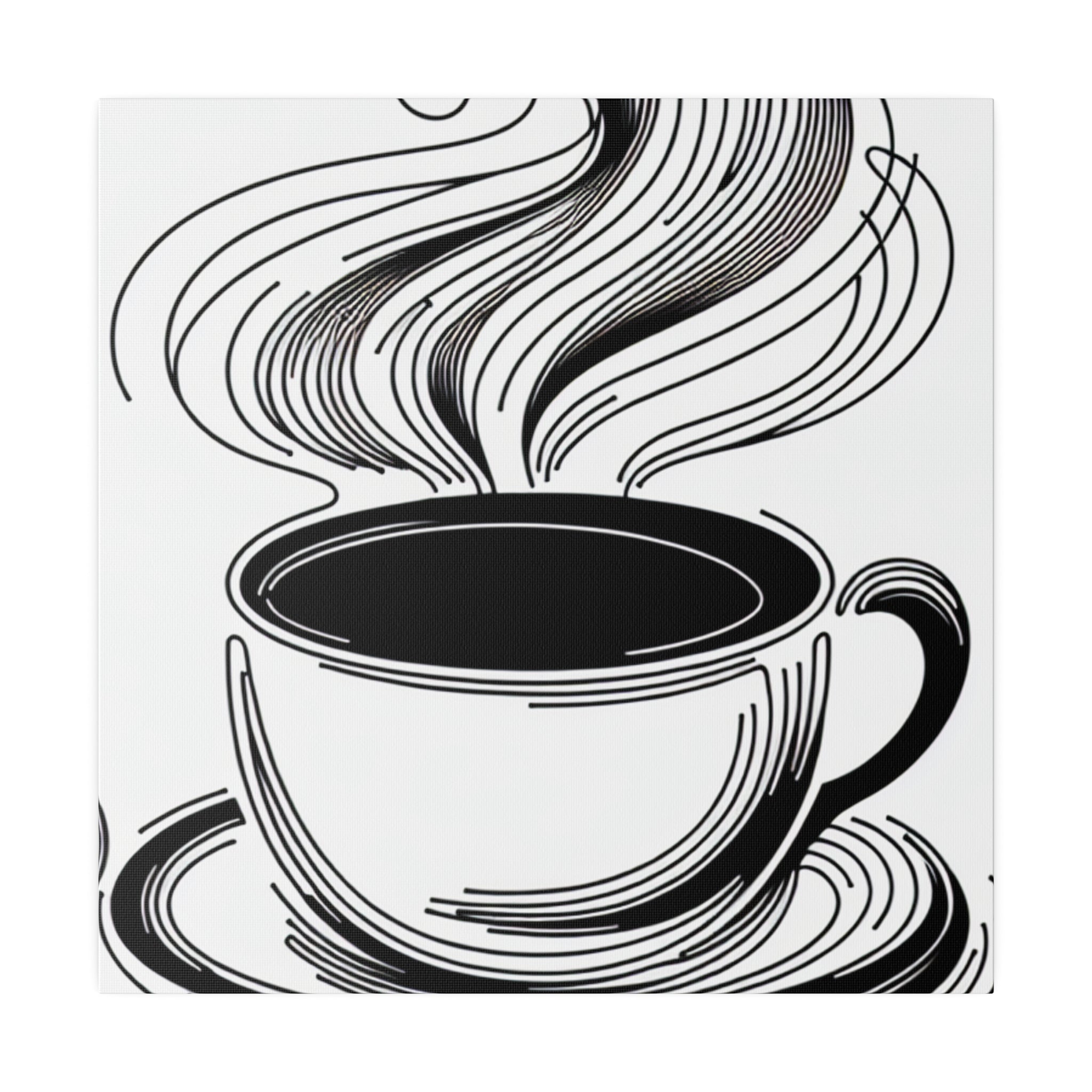 Minimalist Awakening The Essence of Coffee Art Coffee Art Canvas