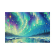 Aurora Winter Dreams Northern Lights Painting Canvas