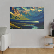 Whispering Peaks Impressionist Mountain Scape Mountain Landscape Painting Canvas