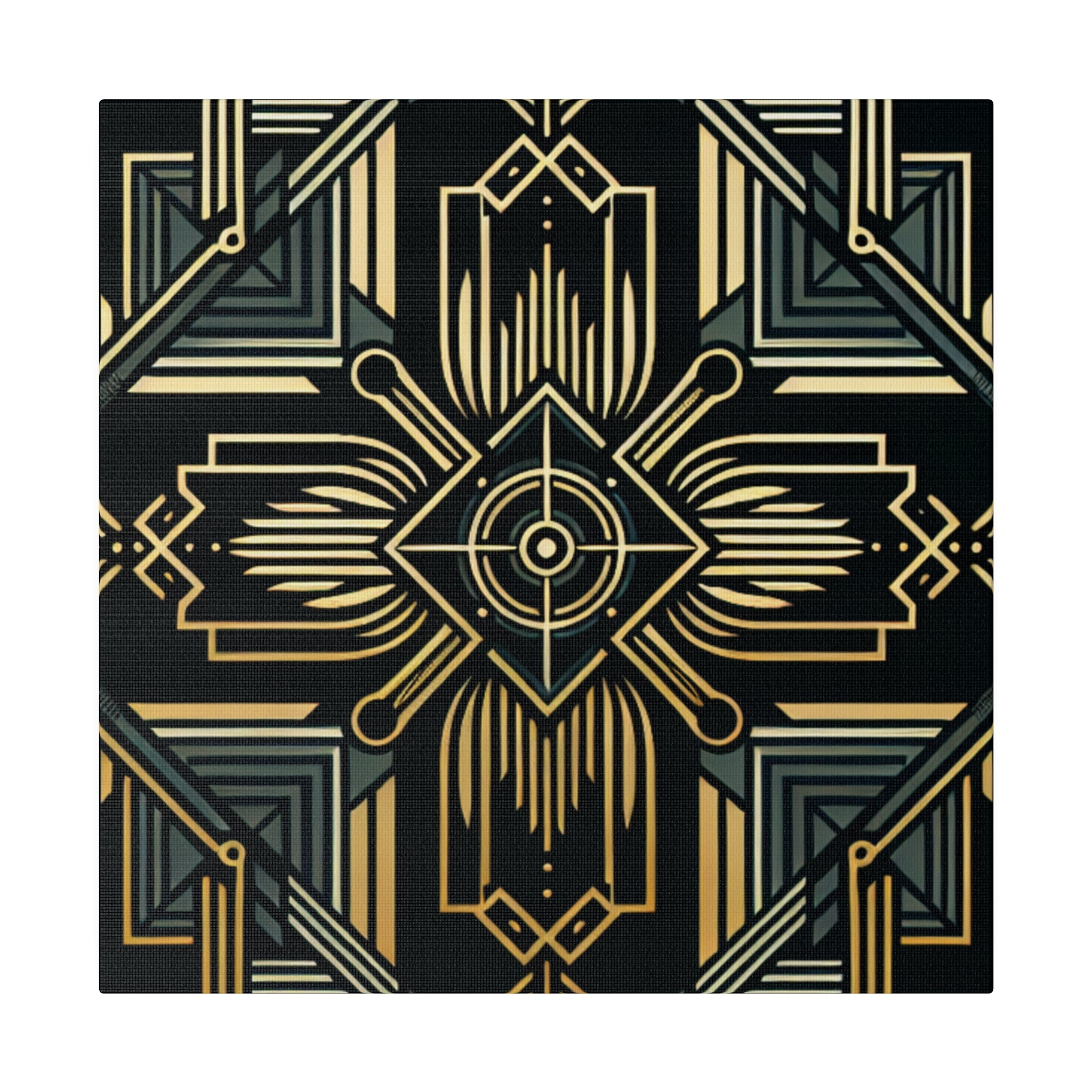 Art Deco Wall Art | Black Gold Luxury Decor | 1920s Decor Canvas