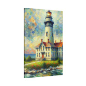 Beacon Of Light Coastal Wall Art Lighthouse Painting Canvas