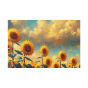 Sunflower Field Floral Wall Art Sunflower Painting Canvas