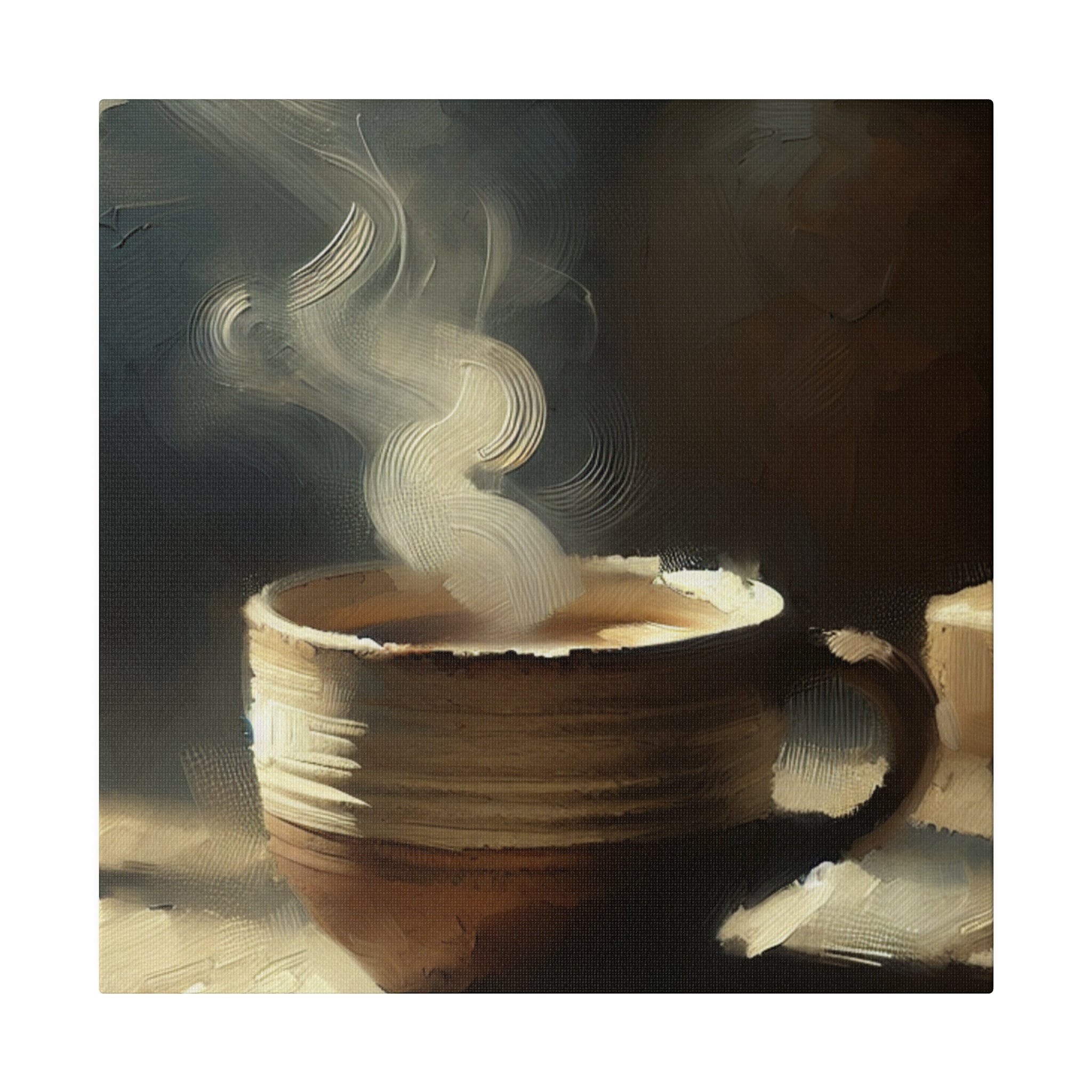 Aromatic Brew Impressionist Coffee Painting Canvas