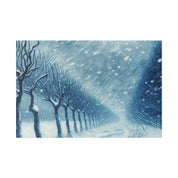 Blizzard Storm Snowscape Winter Painting Canvas