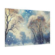 Snowscape Painting | Winter Sky Scene | Winter Wall Art Canvas