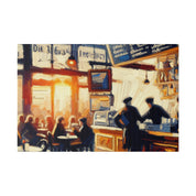 Espresso Swirl Symphony European Cafe Artwork Canvas