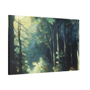 Bright Moonlight Forest Painting Canvas