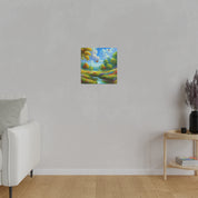 Sun-Kissed Summer Splendor Landscape Painting Canvas